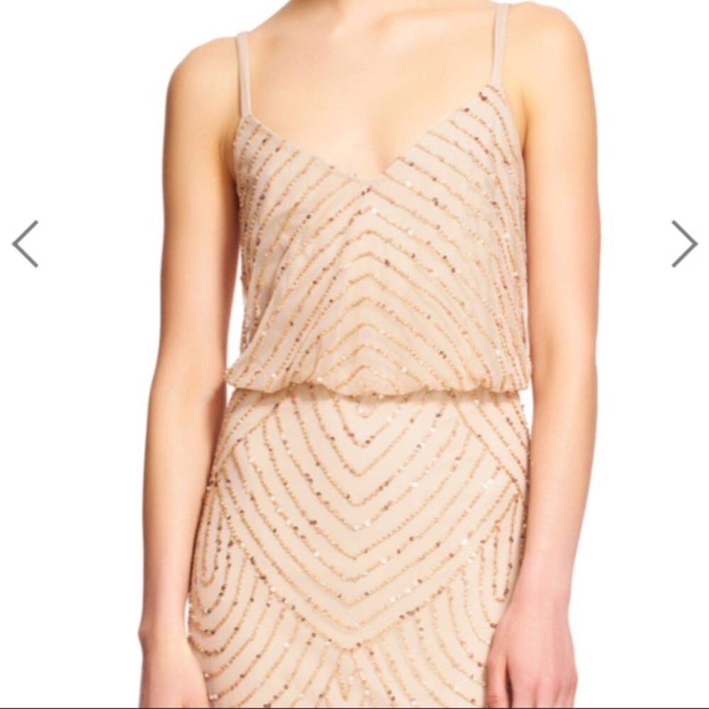 Adrianna Papell Art Deco Blouson Gown